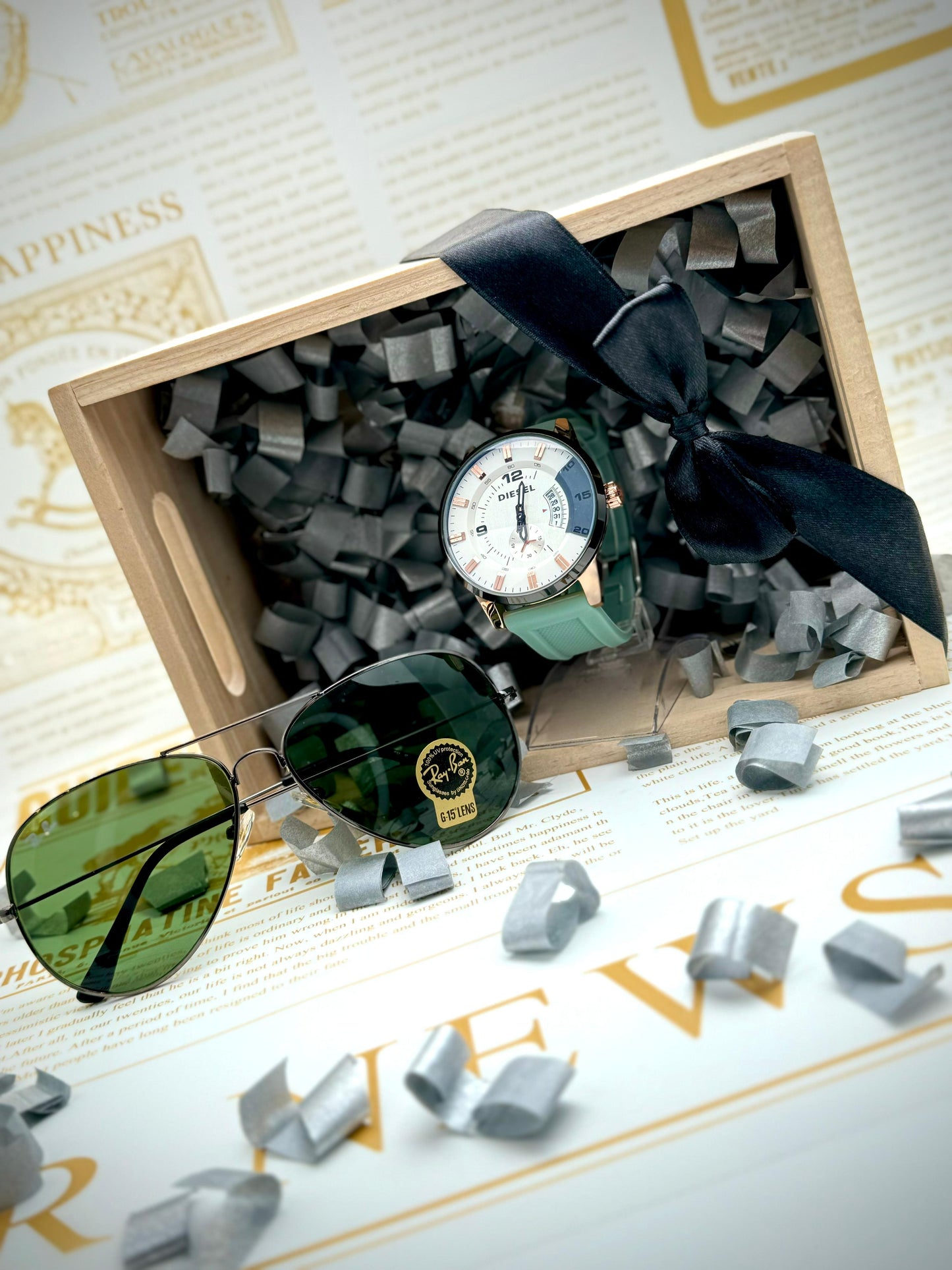 SUPER COMBO RELOJ DIESEL 1 + GAFAS 1 + CAJA 1